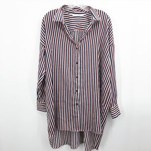 Zara ☆ Button Down Shirt/Dress - Stripes
